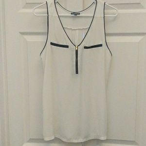 White dress shirt or casual with black